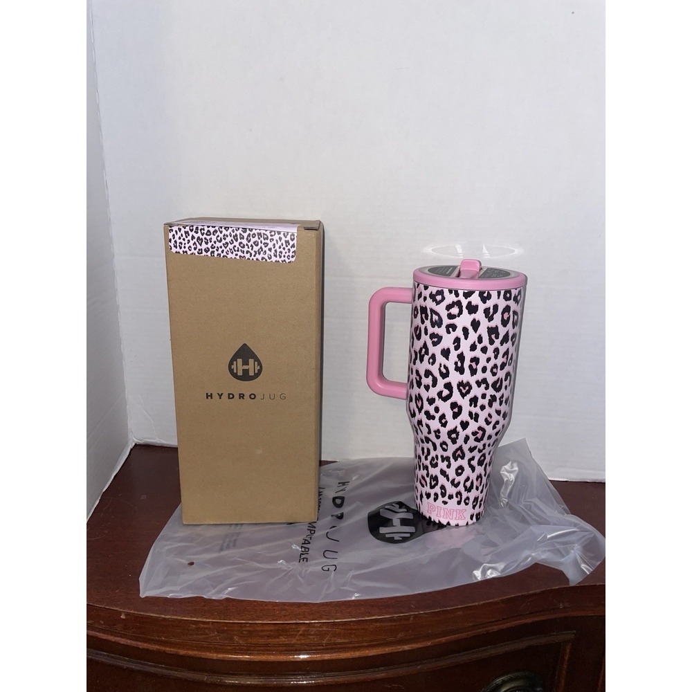 PINK x HydroJug 32oz Traveler Water Bottle Pink Leopard Victorias Secret